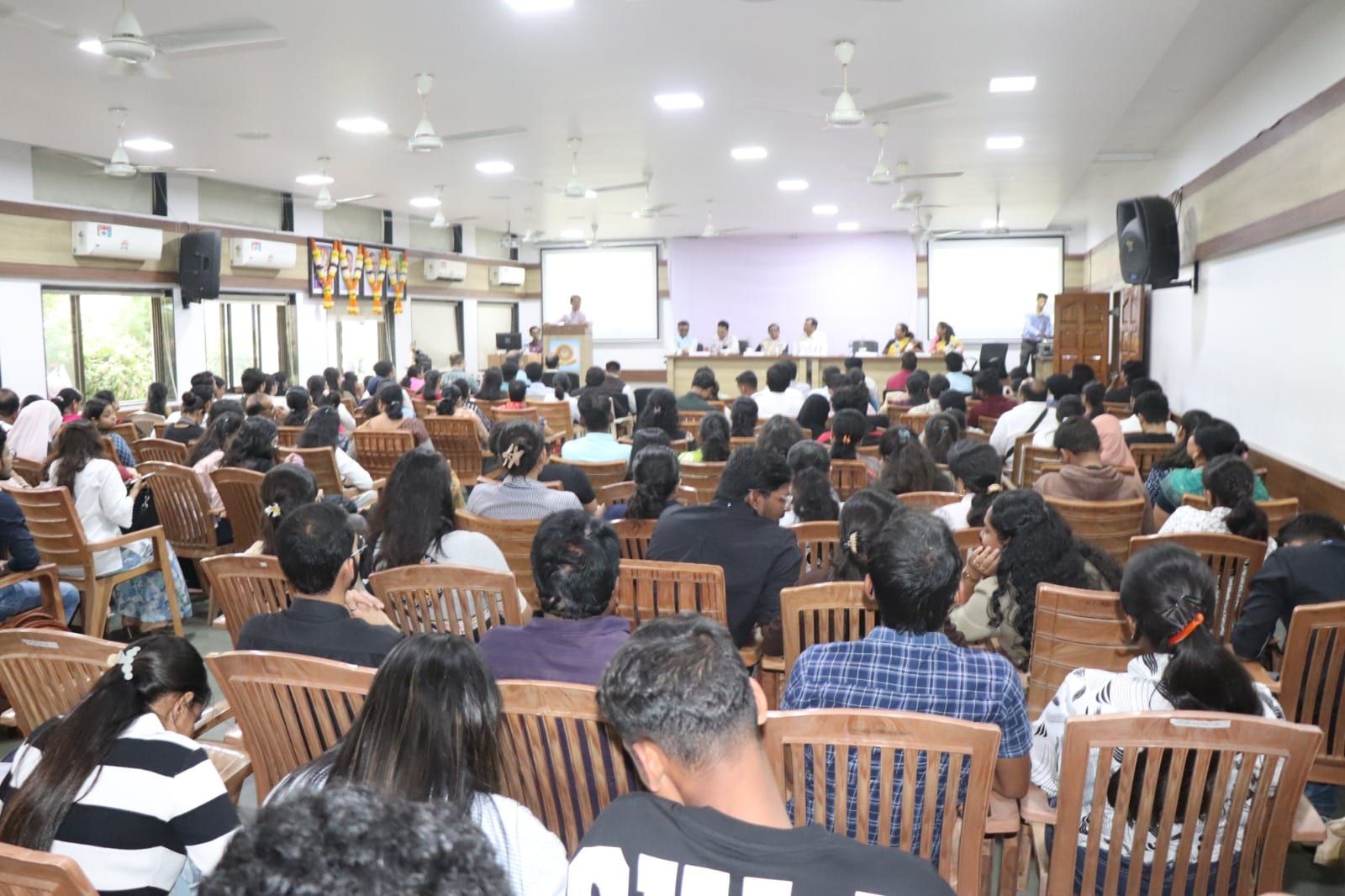 A packed auditorium